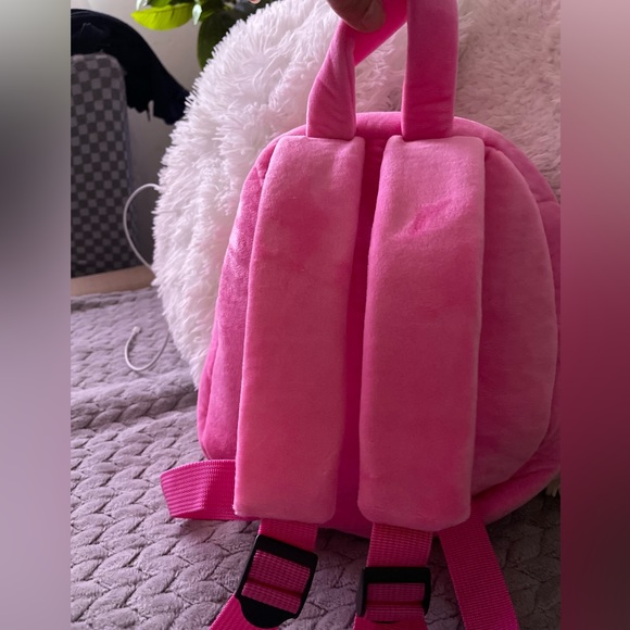 NWT PINK PLUSH GIRLS BACKPACK double zip kitty 10'x10'x3'inch. Excellent quality - Picture 11 of 17